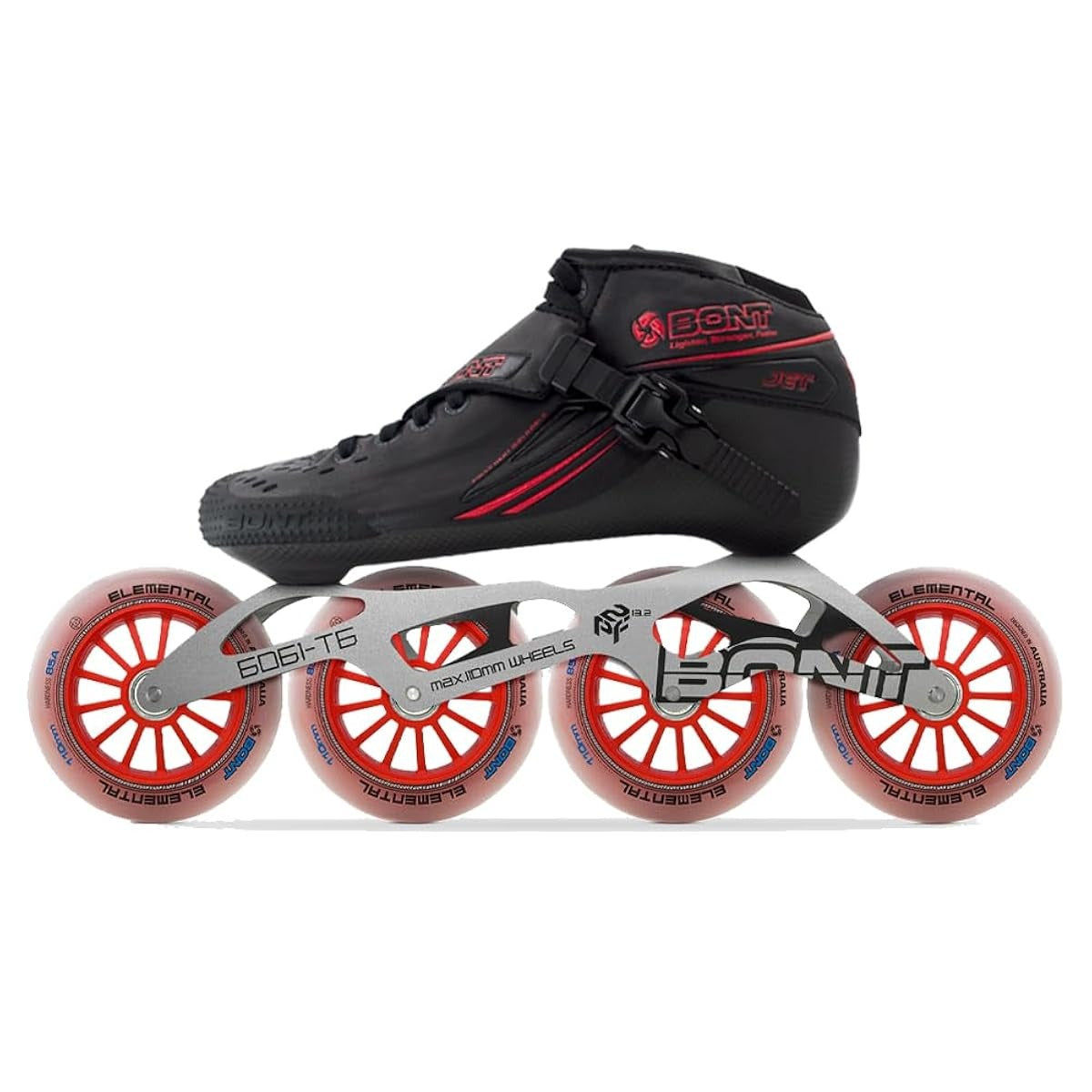 Bont Jet Black Red